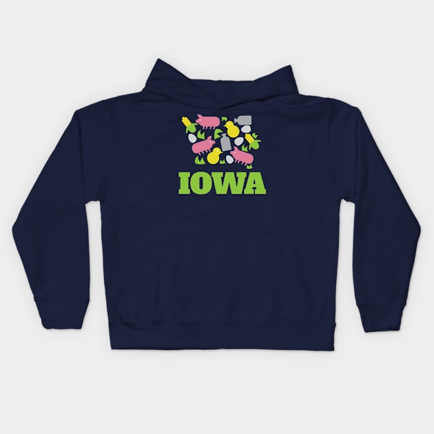 Iowa Agriculture Kids Hoodie by HolidayShirts